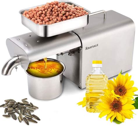 RBAYSALE Oil Press Machine 500W Electric Oil Extractor Machine Expeller