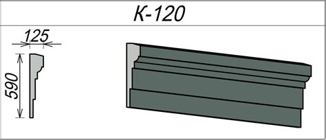 Межэтажный карниз из пенопласта для дома К-120 - купить Карнизы из ...