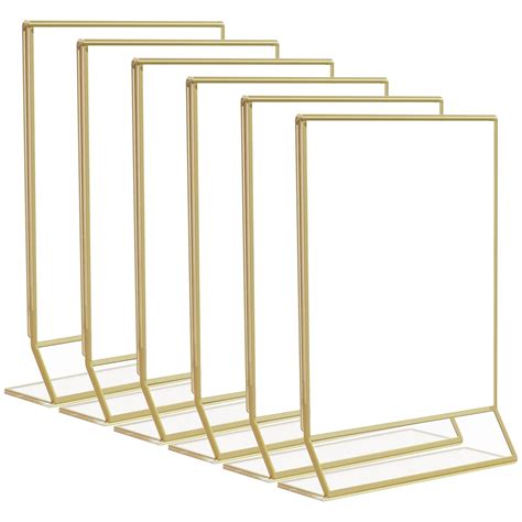 Buy Hiimiei Acrylic Gold Frames X Inches Pack Sign Holder