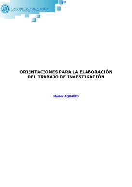 Completable En línea Orientaciones para la elaboraci n del trabajo de