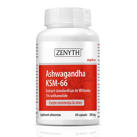 Ashwagandha KSM 66 60 Capsule Zenyth Comenzi Farmacia Tric