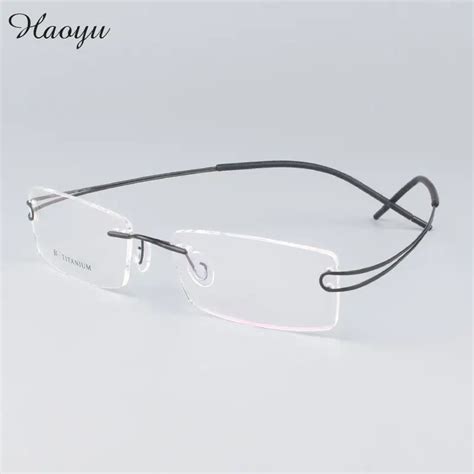 Buy Haoyu B Titanium Two Bending Legs Eyeglasses Frames Men Women Fashion