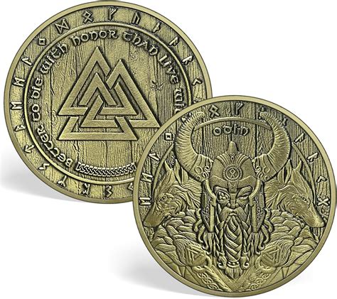 Viking Symbol Coin Norse Odin Coin Viking Valknut Coin Norse Mythology