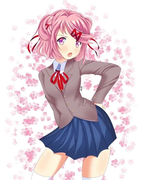 Создать мем нацуки юри нацуки доки доки во весь рост Natsuki Ddlc Картинки Meme