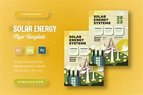 Solar Energy Flyer Template Graphic By Streakside Creative Fabrica