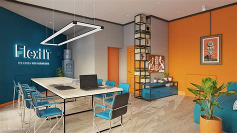 Colors in interior design office - 65 photo