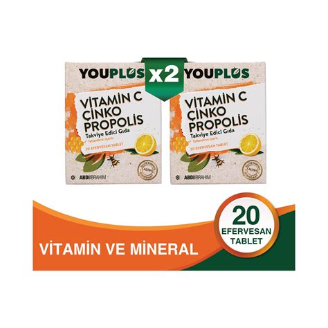 Youplus Vitamin C Çinko Propolis 20 Efervesan Tablet 2 Fiyatı