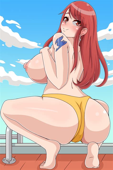 Erza At The Pool By Erebeta Hentai Foundry