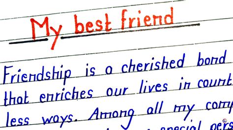 My Best Friend Essay In English Essay On My Best Friend In English