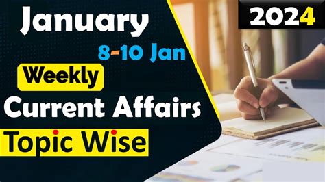 8 10 January 2024 Weekly Current Affairs Most Important Current