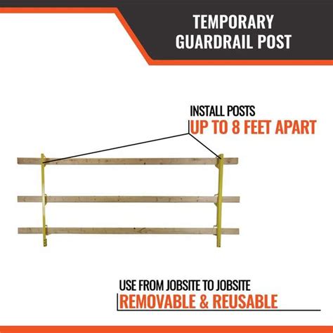 temporary guardrail post