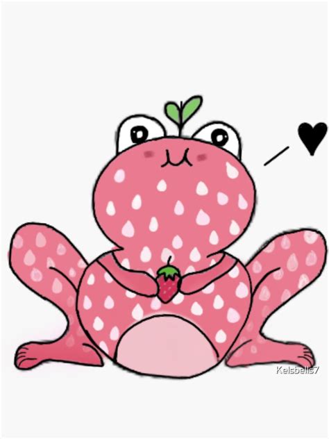 Strawberry Frog Sticker For Sale By Kelsbells7 Redbubble