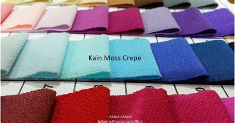 Jenis Kain Moss Crepe KAIN MOSS CREPE Arabian Crepe Kain Hijab Kain