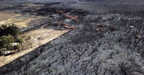 Así Se Ven Desde El Aire Las Tierras Arrasadas Por El Fuego En Zonda