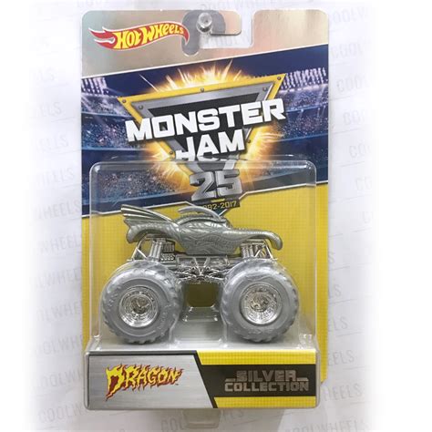 Hot Wheels Monster Jam 25th Anniversary Silver Collection Dragon Shopee Malaysia