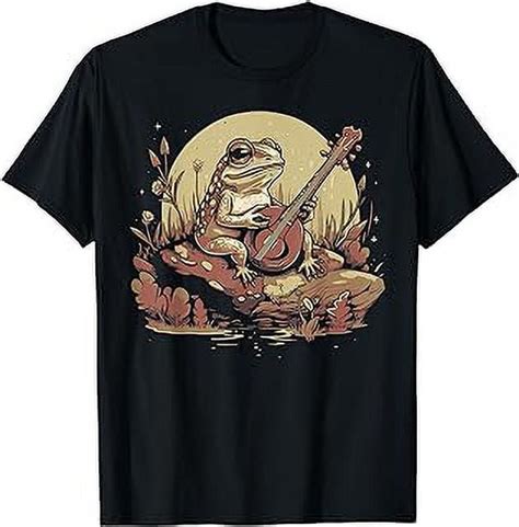 Cottagecore Aesthetic Frog Playing Banjo T Shirt Walmart