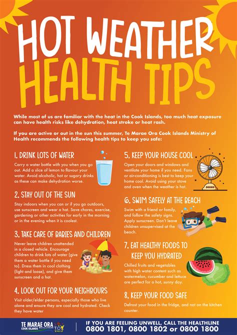 Hot Weather Health Tips Te Marae Ora Cook Islands Ministry Of Health