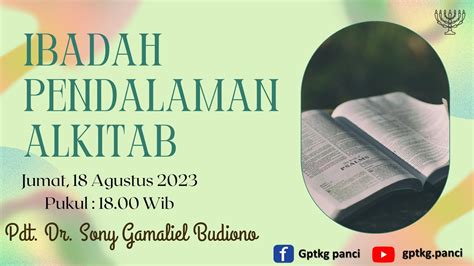 Ibadah Pendalaman Alkitab Gkg Medan Agustus Youtube