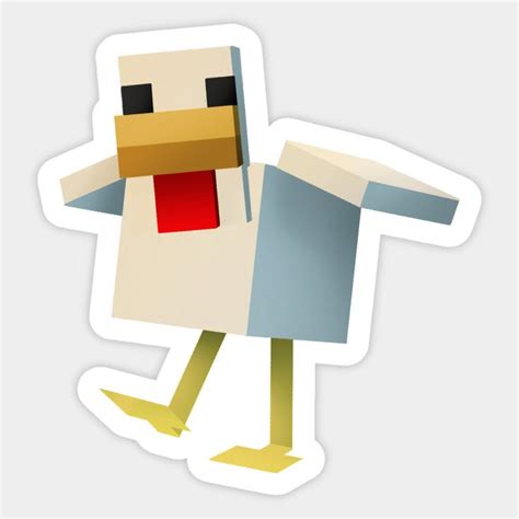 Minecraft Chicken Design By White Kitsune Minecraft Stickers Minecraft Printables Coloring