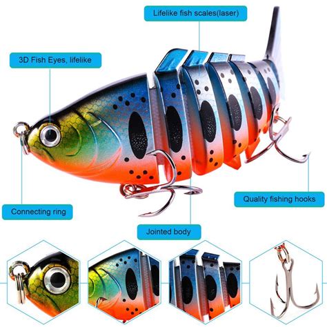 Buy Segments Fishing Lures Multi Jointed Swimbait Hard Crankbait