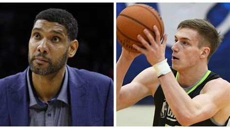 Coach Tim Duncan took part in pre-draft evaluations of Luka Samanic