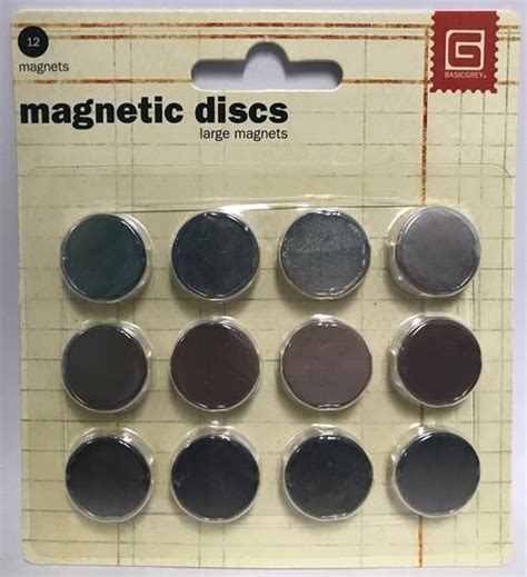 Basic Grey Magnetic Snaps Large 12 Pk Basic Grey Small Magnets