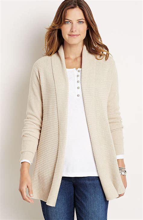 J Jill Mixed Textures Open Cardigan Shopstyle Petite Sweaters