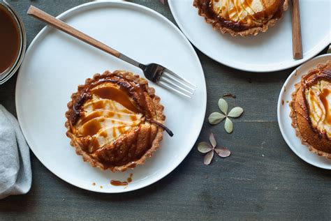 Pear Frangipane Tarts Earl Grey Ice Cream Salted Caramel