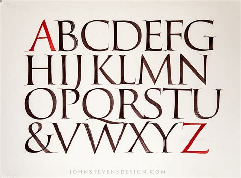 Brush Calligraphy Alphabet Capital - Brush calligraphy, blackletter ...