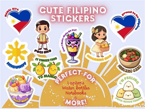 filipino stickers cute filipino food stickers pinoy pride vinyl