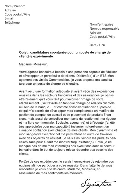 Lettre De Motivation Charg De Client Le Exp Riment Mod Le De Lettre