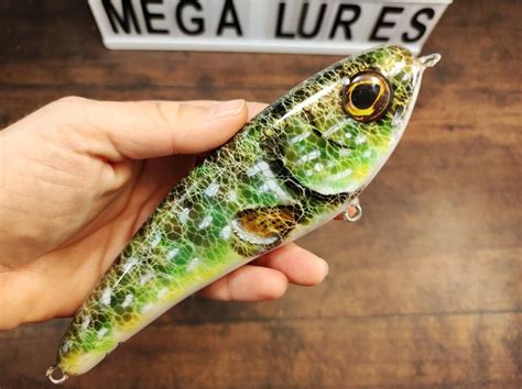 Jerkbait Firetiger Pike Custom Musky Wooden Lures Mega Lures EBay