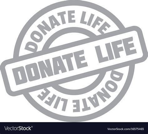 Donate Life Rubber Stamp Royalty Free Vector Image