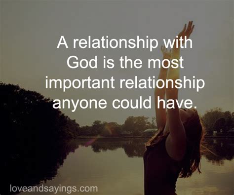 A Relationship With God Is