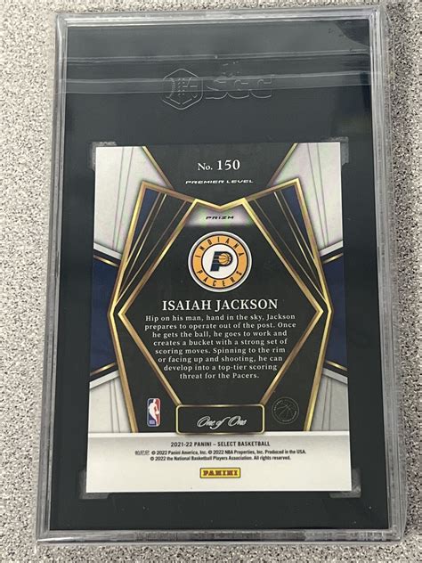 ISAIAH JACKSON 2021 22 PANINI SELECT ROOKIE BLACK DISCO INDIANA PACERS