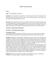 Module Physics Experiment Report Docx Physics Experiment Report