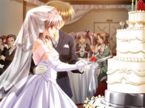 Anime couples wedding couple