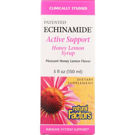 Natural Factors Echinamide Active Defense Syrup Cough And Cold Throat