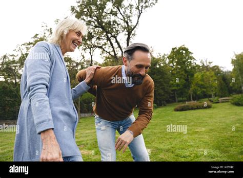 Beautiful Mature Woman Having Fun Hi Res Stock Photography And Images