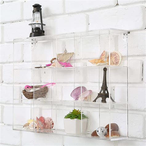 INDIAN DECOR 222701 Wall Mounted Clear Acrylic 12 Compartment