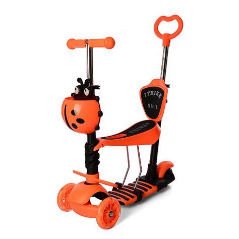 Happyland.ua | Детский самокат 5 в 1 iTrike Maxi JR 3-068-OR Оранжевый ...