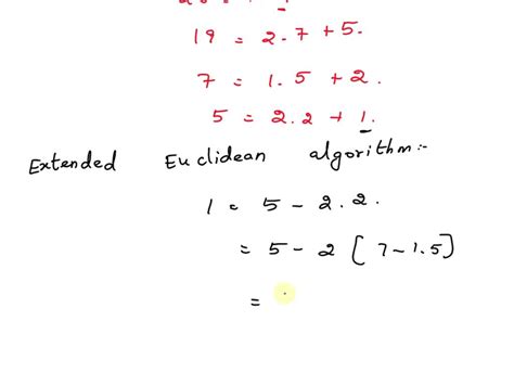 SOLVED 1 Find The Multiplicative Inverse Of 19 Modulo 26 Ideally