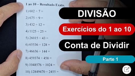 Conta De Dividir Arme E Efetue De Divis O Exerc Cios Parte