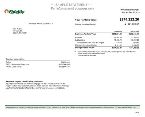 SOLUTION Sample New Fidelity Acnt Stmt Studypool