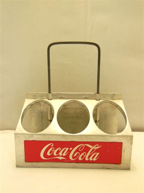 Vintage S Coca Cola Coke Aluminum Metal Pack Bottle Carrier