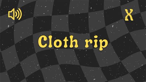 Cloth Rip Sound Effect Youtube