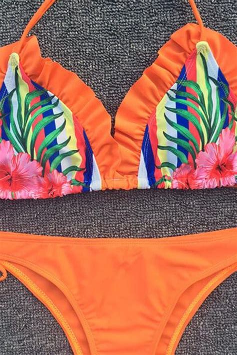 Ruffle Top Side Wrap Bottom Bikini Hawaii Shopperboard