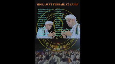 Sholawat Az Zahir Full Album Youtube