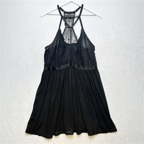 Torrid Intimates Sleepwear Torrid Sheer Caged Strappy Chemise Babydoll Lingerie Black Sz 4