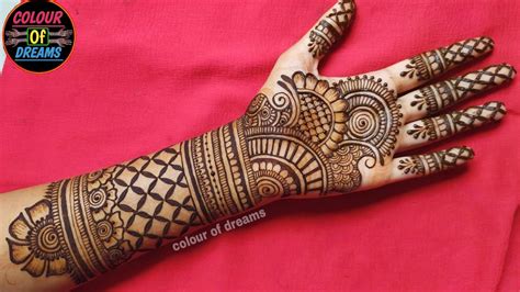 Step by Step simple mehandi design for dulhan - YouTube